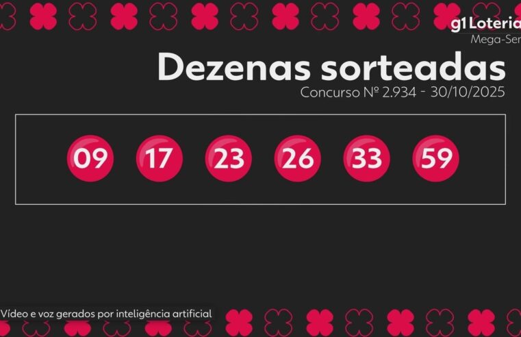 Mega-Sena, concurso 2.934: resultado