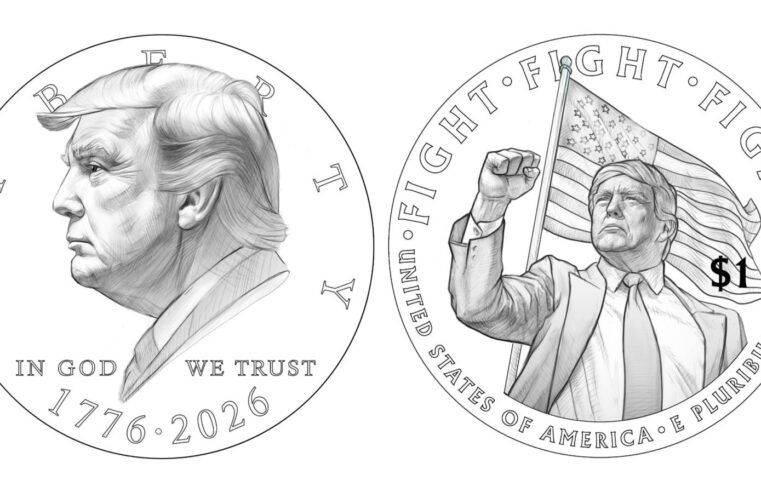 EUA divulgam rascunho de moeda de US$ 1 com o rosto de Trump