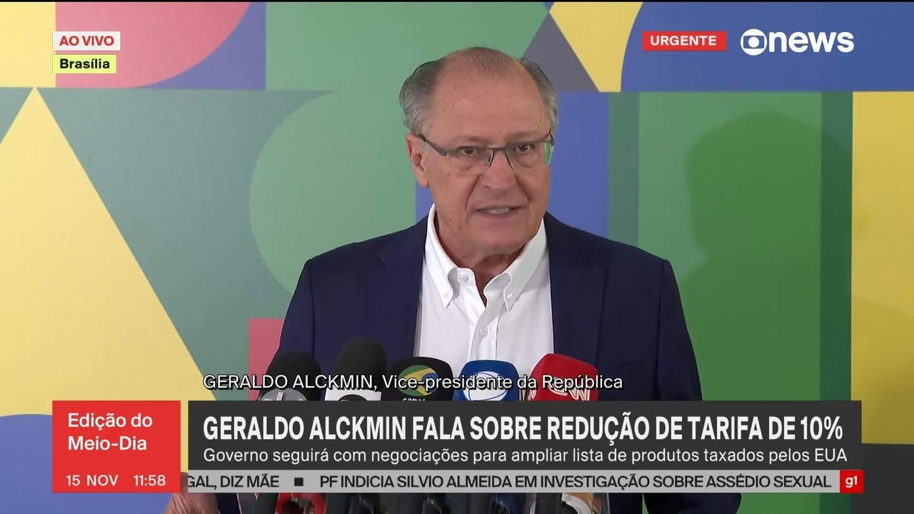 Alckmin diz que redução de taxas pelos EUA está na ‘direção correta’, mas ‘distorção’ ainda precisa ser corrigida