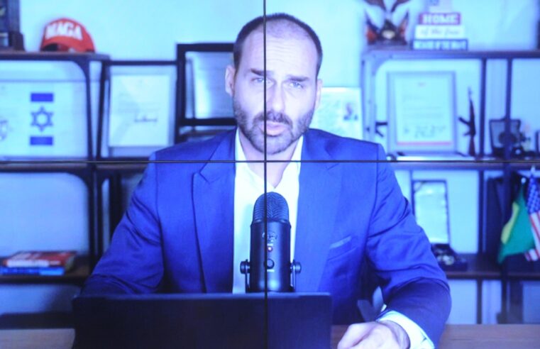 Eduardo Bolsonaro minimiza redução do tarifaço por Trump e culpa eleições nos EUA